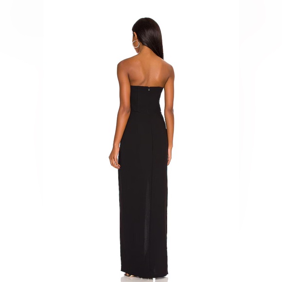 REVOLVE Amanda Uprichard Cherri Gown in Black Size Medium - Picture 2 of 12